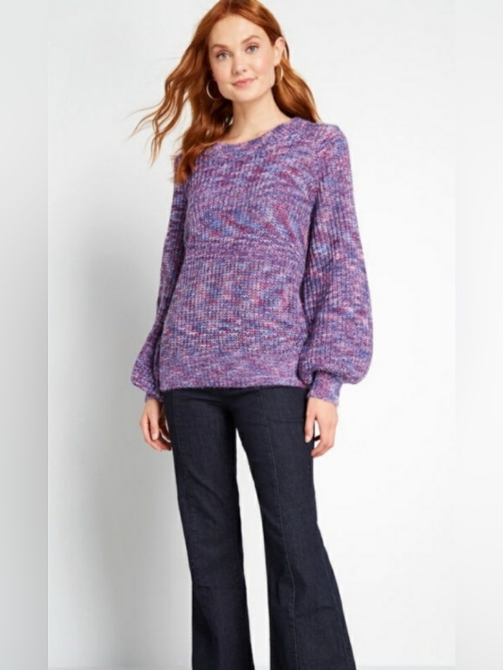 NWOT - ModCloth Cause for Casual Knit Sweater in Purple Melange - Size M